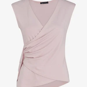 Top sin mangas con detalle drapeado - Rosa