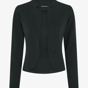 Chaqueta corta abierta con cuello con muesca - Negro