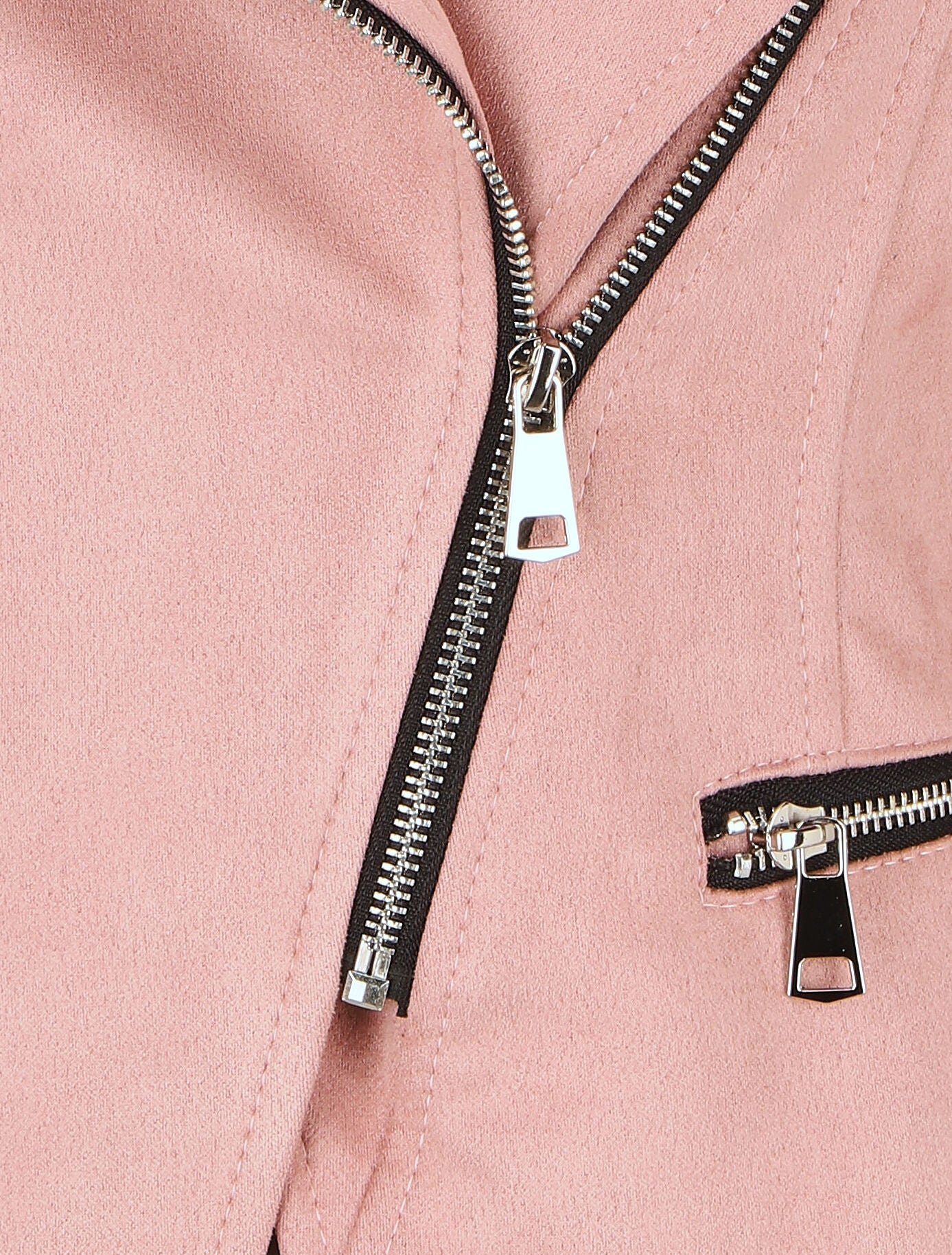 Chaqueta de ante estilo perfecto - Rosa viejo - Imagen 3