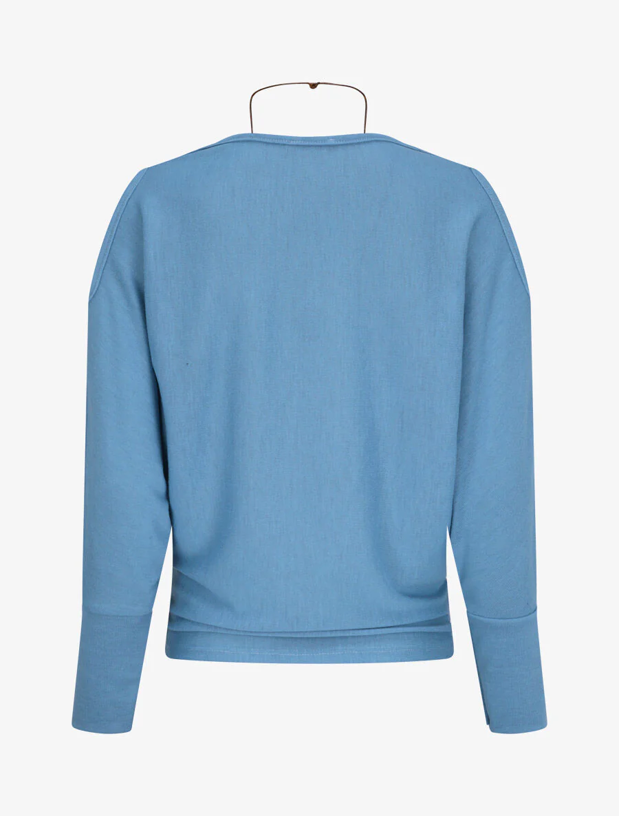 Top suelto con hombros descubiertos - Azul bebé - Imagen 2