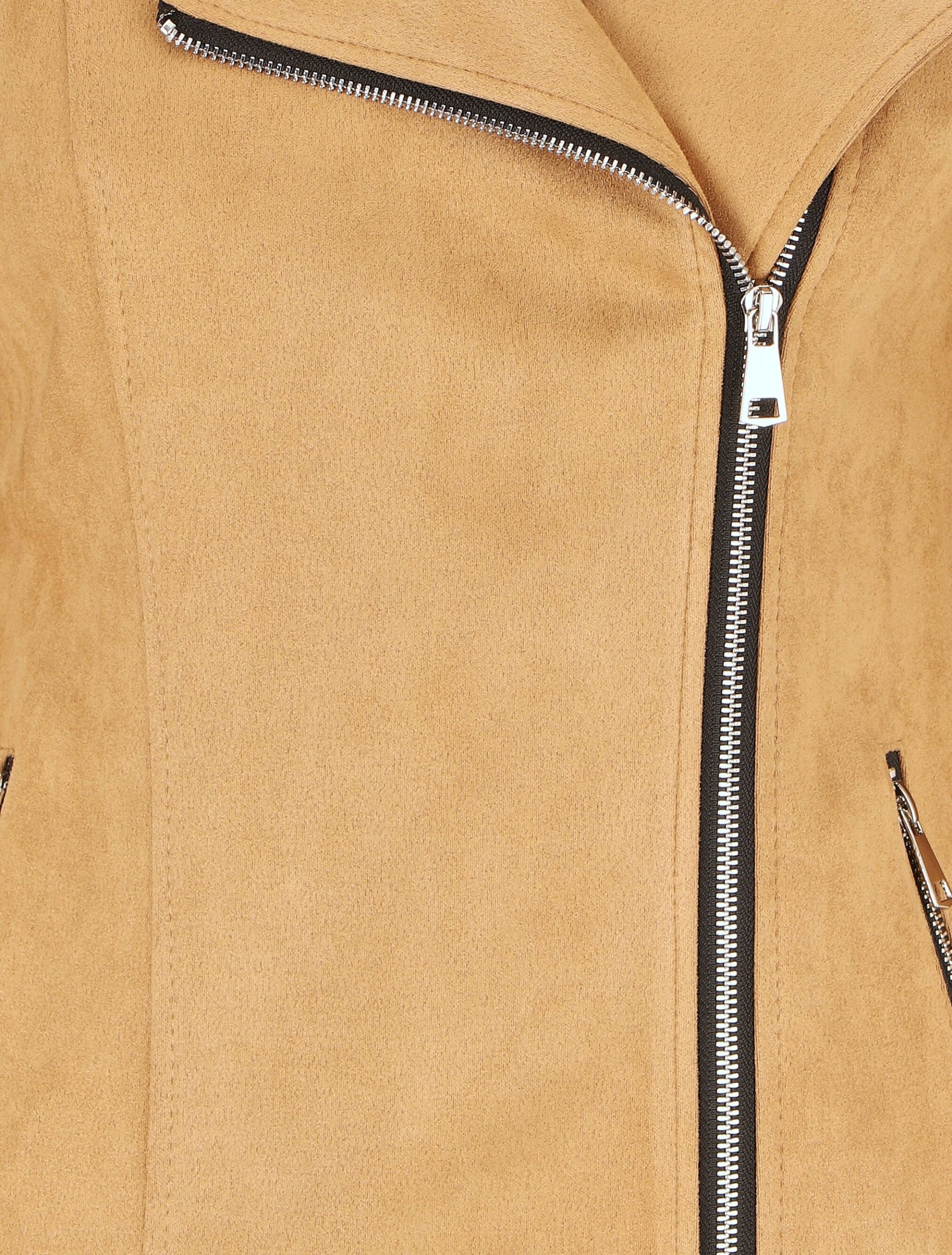 Chaqueta de ante con capucha - Camello - Imagen 3