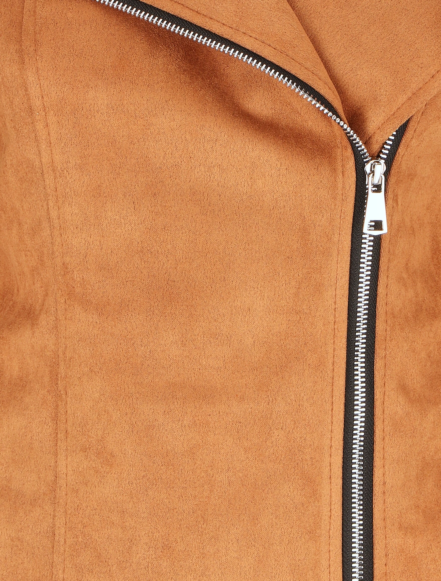Chaqueta de ante con capucha - Camello oscuro - Imagen 3
