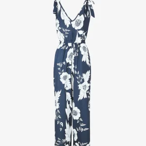Mono holgado estampado con flores grandes - Marine
