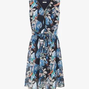 Vestido midi estampado floral - Marine