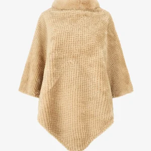 Poncho unido con patrón de cuadros - Topo