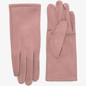 Guantes lisos de ante - Rosa