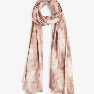 Pañuelo con estampado de olas - Beis